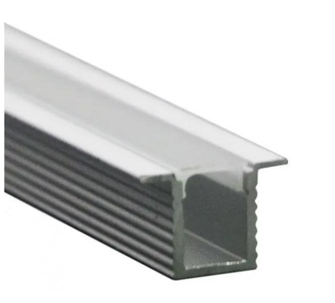 v-tac profilo alluminio per strisce led da incasso v-tac 2904 vt-8137- 2metri
