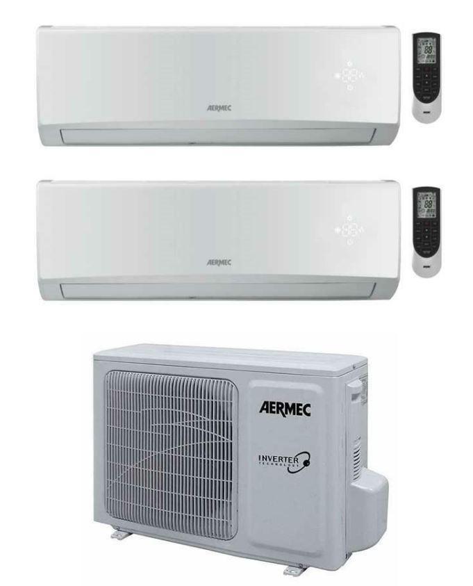 aermec condizionatore dual pompa di calore aermec mlg420+spg250w-2x9000btu gas r32