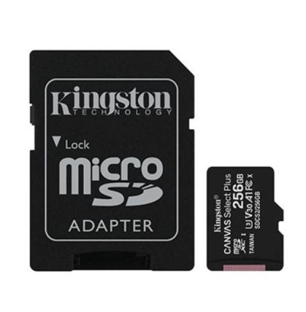 Scheda micro SD Kingston Canvas Select Plus 256GB con adattatore SD-SDCS2256GB 01