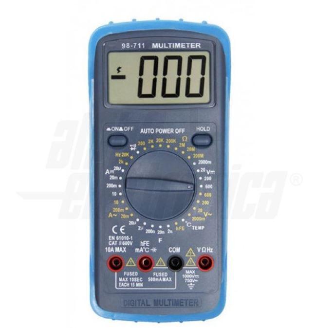 Tester digitale Alpha Elettronica 11 gamme di misurazione- 98-711 01