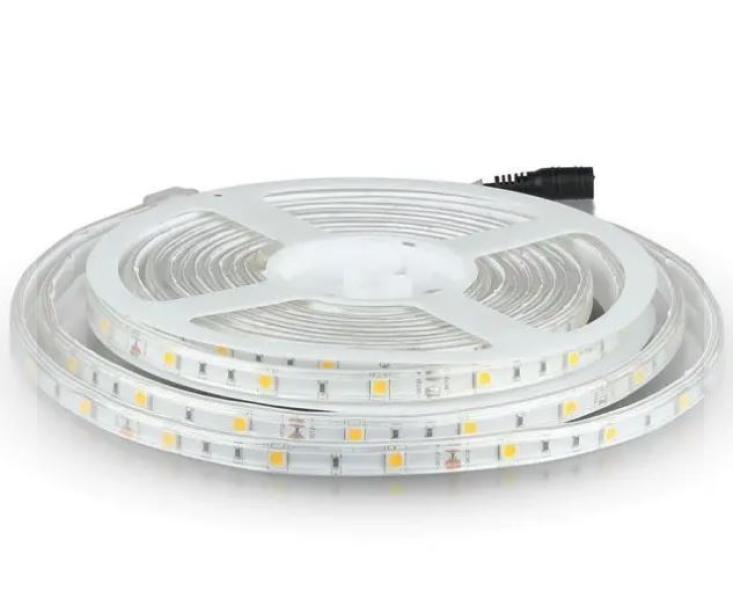 Striscia led V-tac 12V 3000K IP65 5metri VT-5050 -2145 - 212145 01