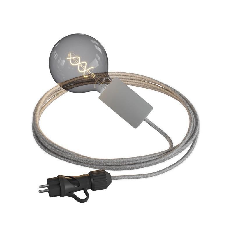 Creative Cables - Lampada A Sospensione Made In Italy Completa Di Cavo Tessile E Paralume Mini Campana Xs In Ceramica 84333330