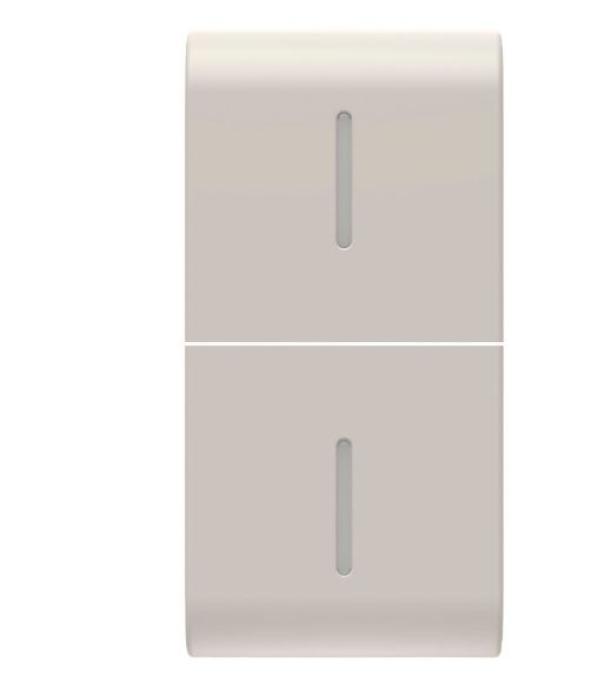 Tasto intercambiabile Gewiss Chorusmart per comandi assiali beige satinato -GW13557S 01