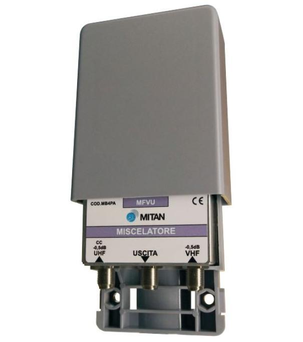Miscelatore da palo Mitan XM104/3T 2 ingressi 26+30+40 / VHF+UHF - M54523320 01