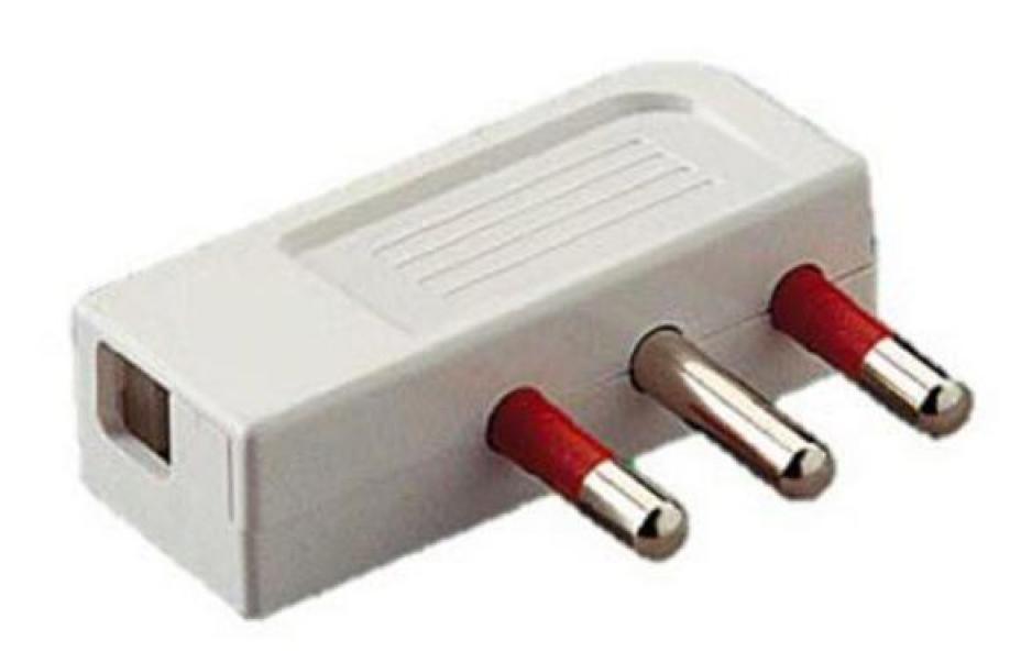 Spina mobile Rosi Materiale Elettrico 2P+T 90 gradi bianco - RS9707B 01