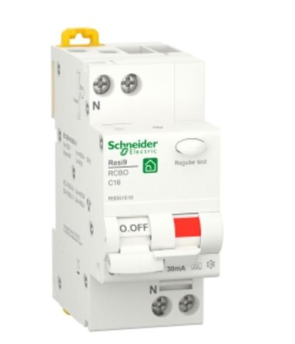 Interruttore magnetotermico differenziale Schneider Electric Resi9 1P+N 16A 30mA - R9D61616 01