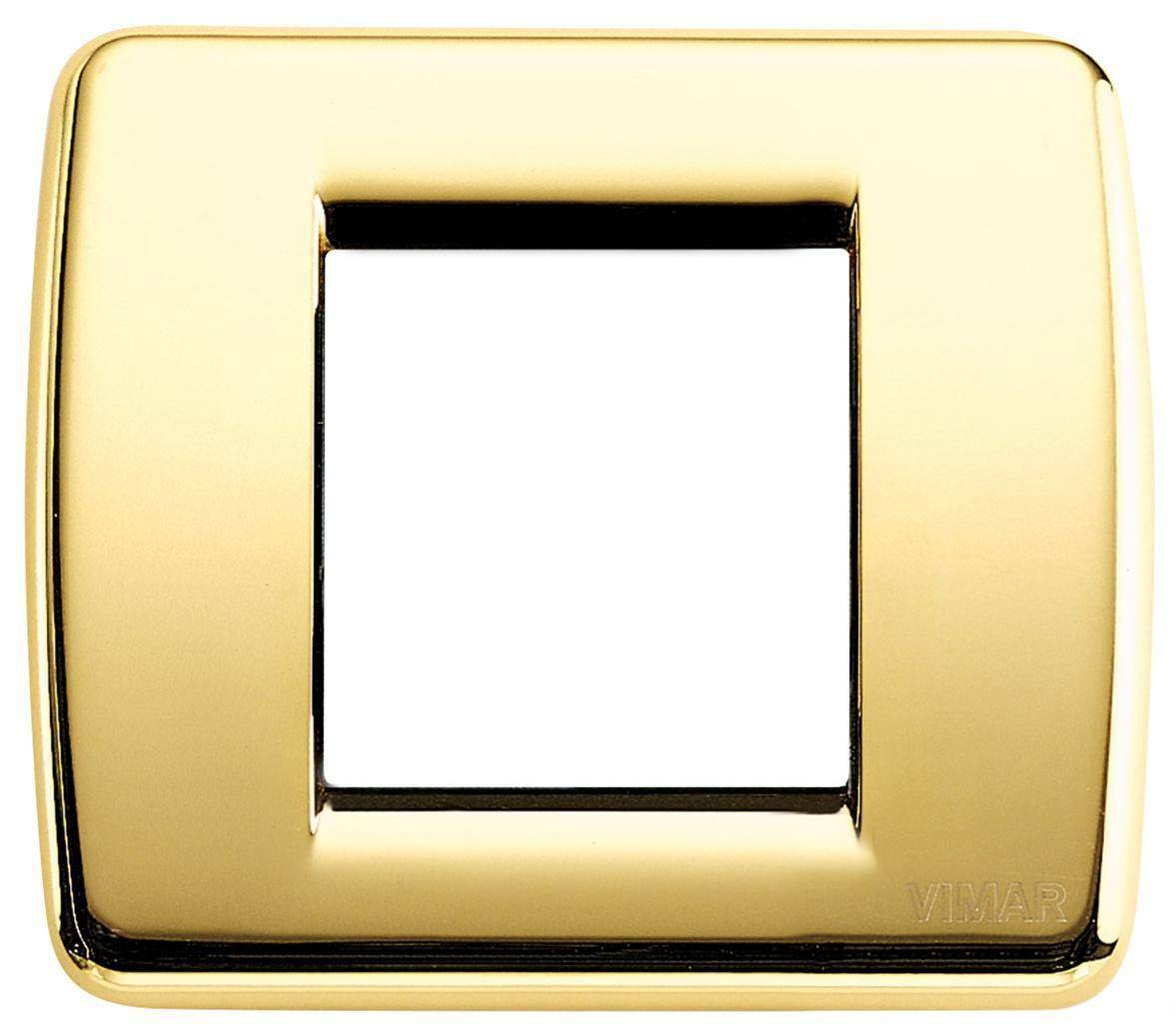 vimar vimar placca rondo 1-2 moduli oro lucido serie idea 17093.32