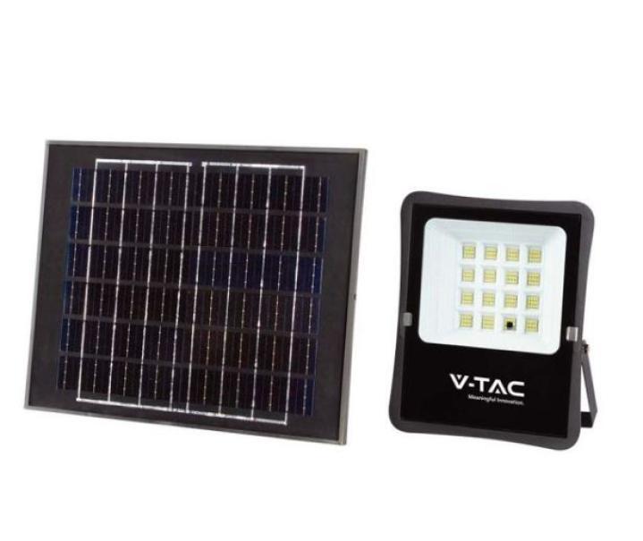 Kit pannello solare + proiettore led V-tac 12W 4000K IP65 VT-55100 - 6967 01