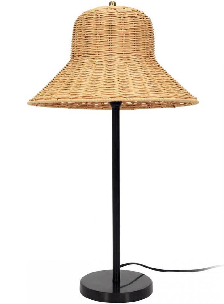 Lampada da tavolo La Chaise Longue con cappello in rattan - 41-1L-005 01