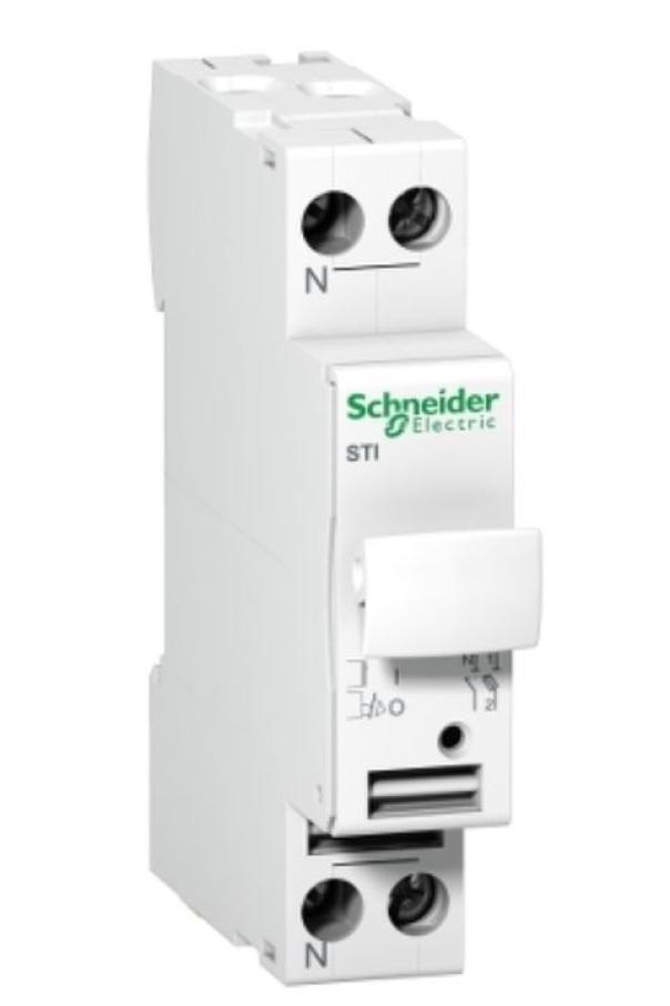 Base portafusibile Schneider Electric Acti9 STI 1P+N 500Vca - A9N15646 01