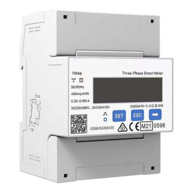 Smart meter V-tac 3x230/400V 5 (80)A RS485 4P MID - 11546 01