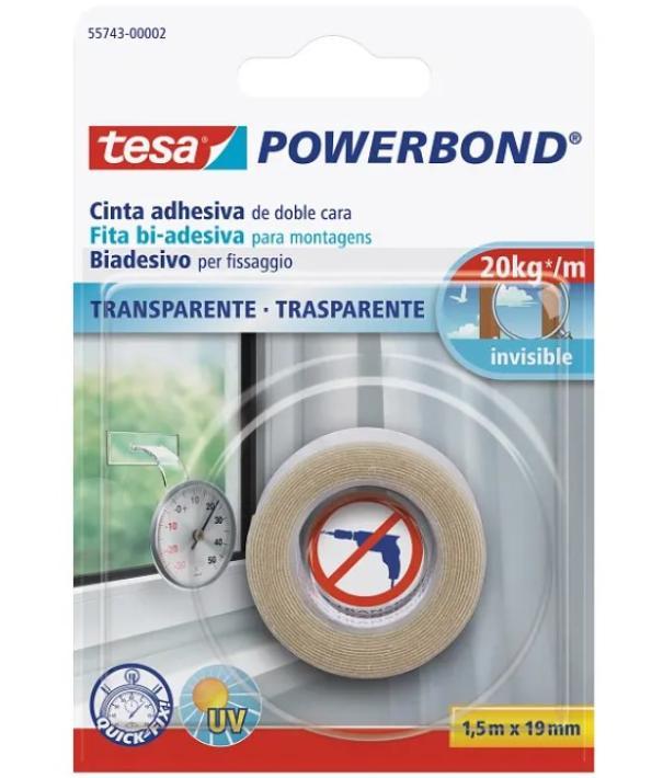 Nastro biadesivo Tesa Powerbond trasparente - 55743-00002-20 01