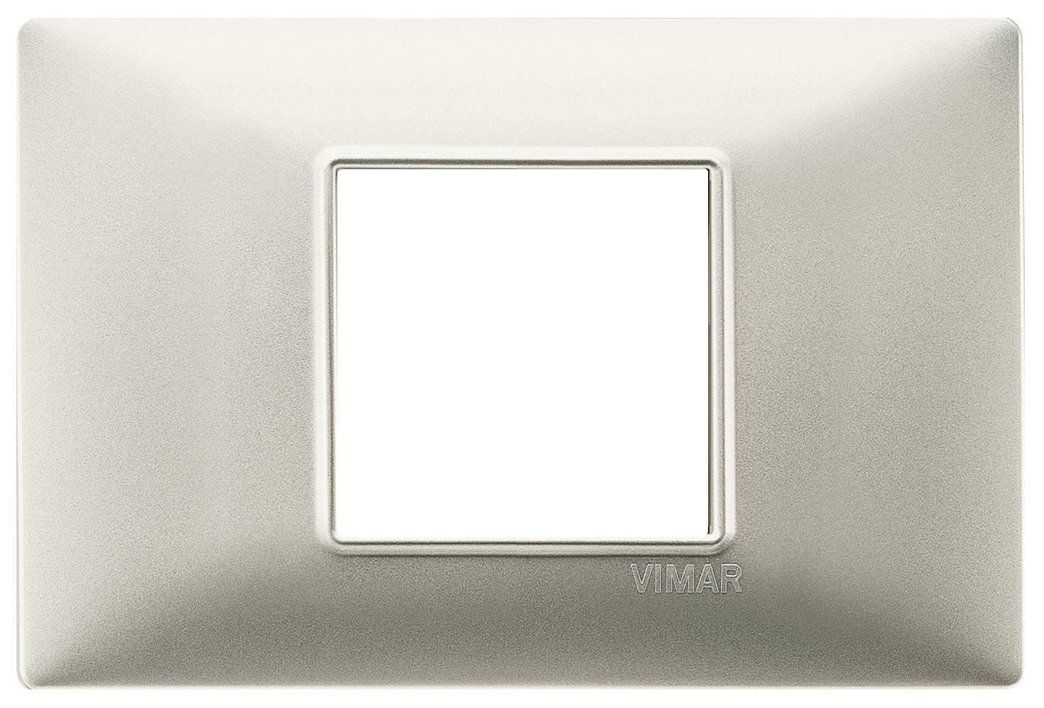 vimar vimar plana placca 2 modulo colore nichel opaco 14652.21
