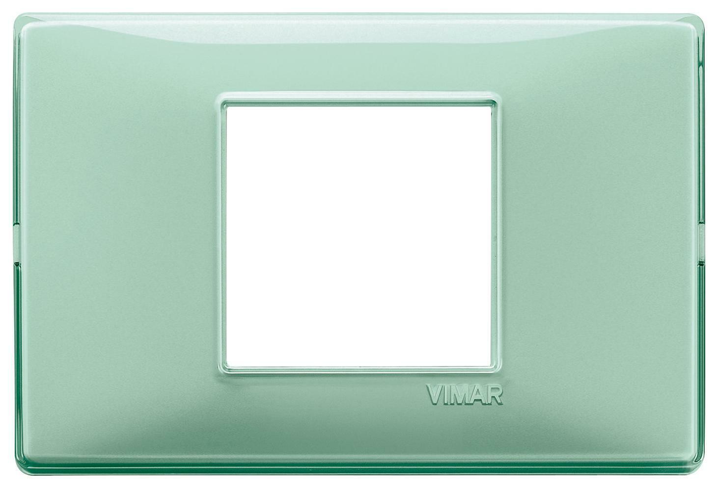 vimar vimar plana placca 2 moduli colore reflex menta 14652.44