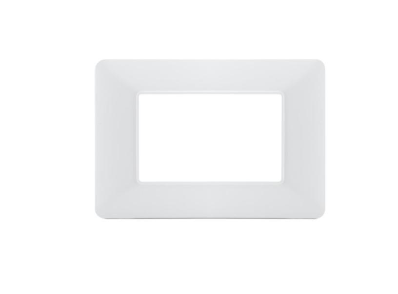 Placca tecnopolimero Mapam Joy 4 moduli compatibile con Bticino Matix bianco - M8004-01 01