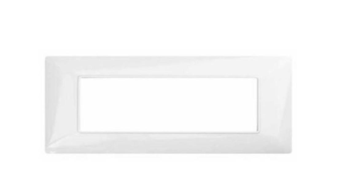 Placca tecnopolimero Joy compatibile Bticino Matix 6 moduli bianco - M8007-01 01