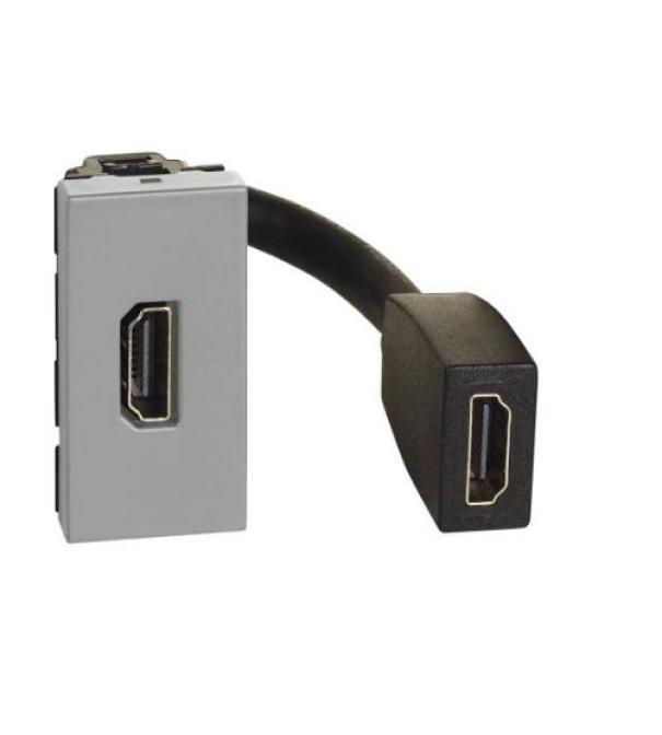 Connettore HDMI Bticino MatixGo pre connesso 1 modulo grigio - JG4284P 01