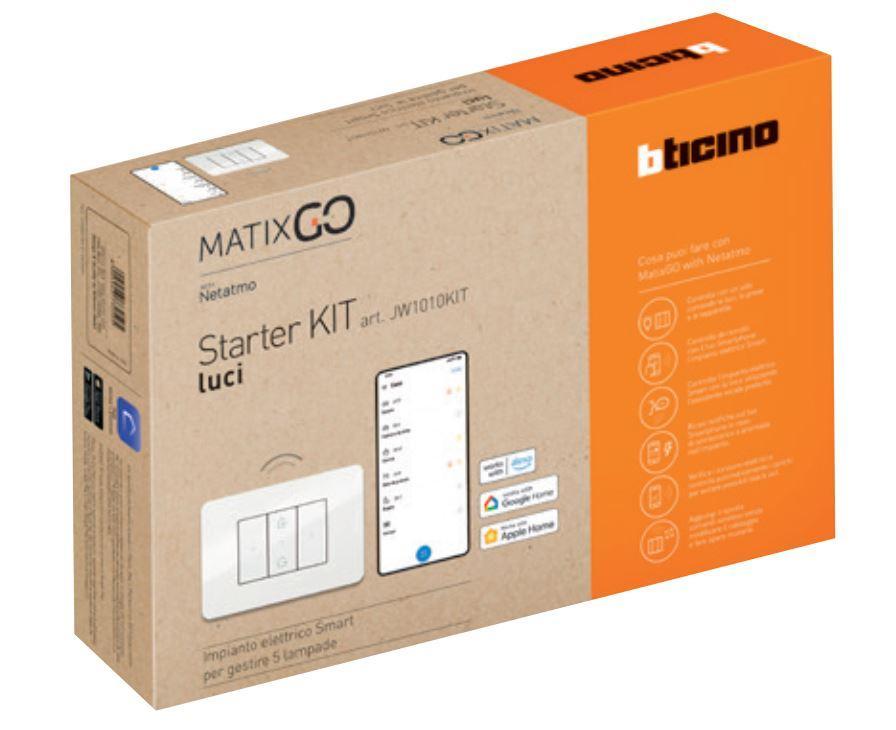 Starter kit Bticino MatixGo per luci bianco - JW1010KIT 01
