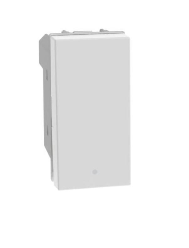 Interruttore basculante Bticino MatixGo 1P 10AX illuminabile bianco - JW4001 01