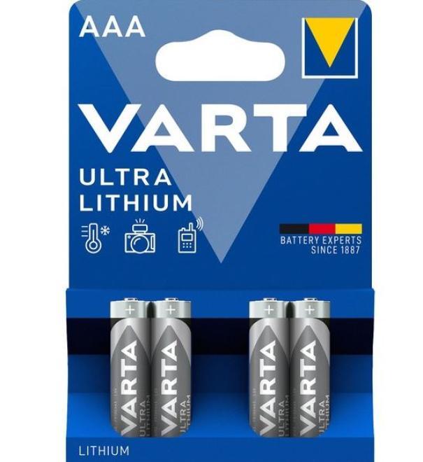 Batteria ministilo AAA Varta Li-Ion 1,5V 4 pezzi - 06103301404 01