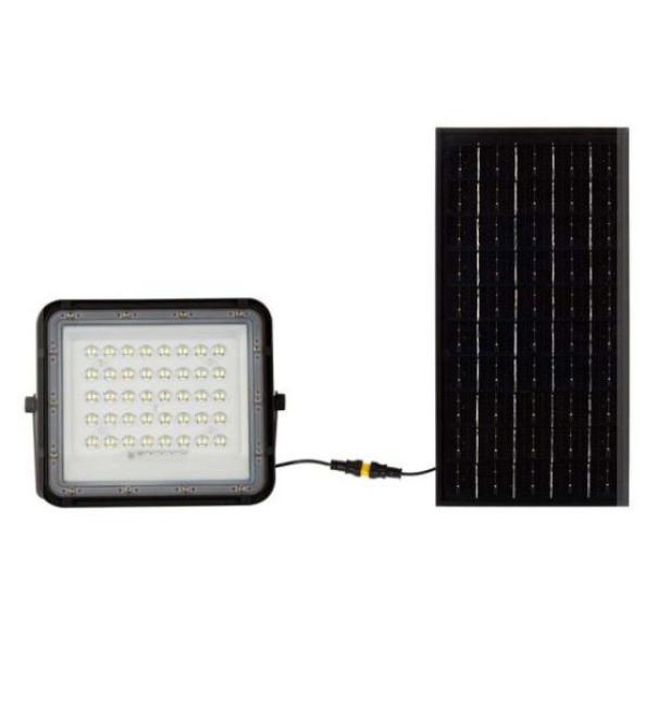 Kit pannello solare + proiettore V-tac 10W 4000K 3metri di cavo batteria 6000mAh - 7824 01