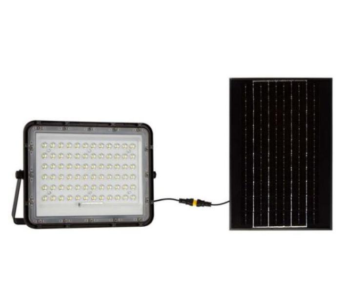 Kit pannello solare + proiettore V-tac 15W 4000K 3metri di cavo batteria 12000mAh - 7826 01