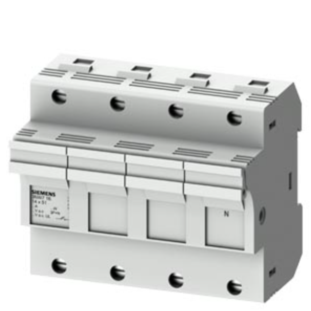 Portafusibili per cartucce cilindriche Siemens 3P+N 50A 690V - 3NW7161 01
