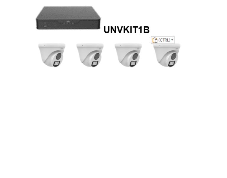Kit TVCC con DVR Uniview 4 canali + 4 dome 2,8mm -  UNVKIT1B/DOME 01