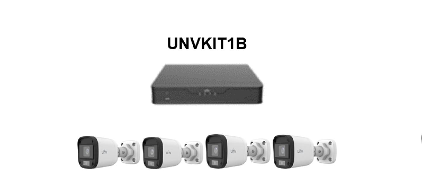 Kit TVCC con DVR Uniview 4 canali + 4 bullet 2,8mm - UNVKIT1B/BULLET 01