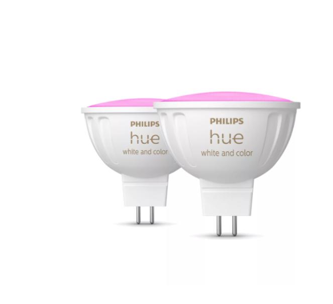 2 Lampadine led MR16 Philips Hue GU5,3 6,3W 2000-6500K White and Color Ambiance - 49164900 01