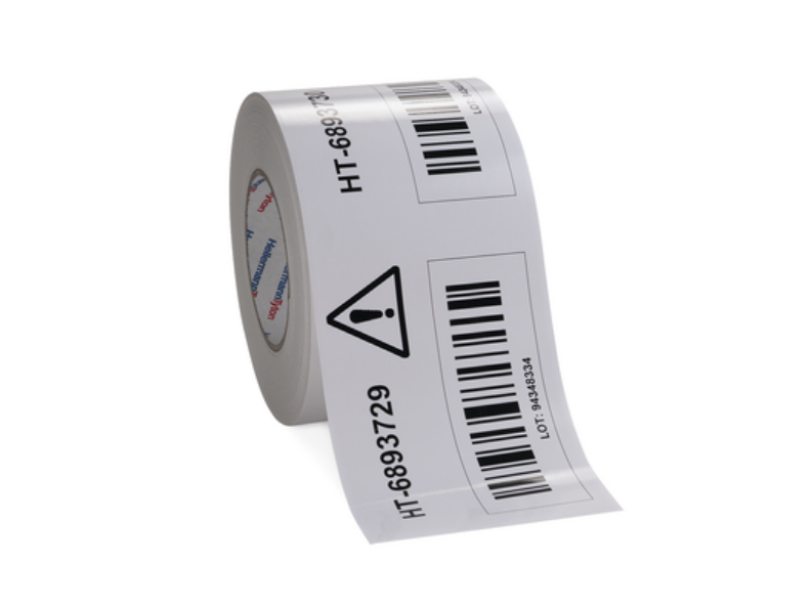 Nastro adesivo con etichette Hellermann Tyton da 1m bianco lucido - 596-12171/1MT 01