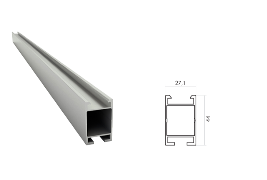 Profilo in alluminio Contact Italia di supporto 2600mm -  PRT2334-260 01