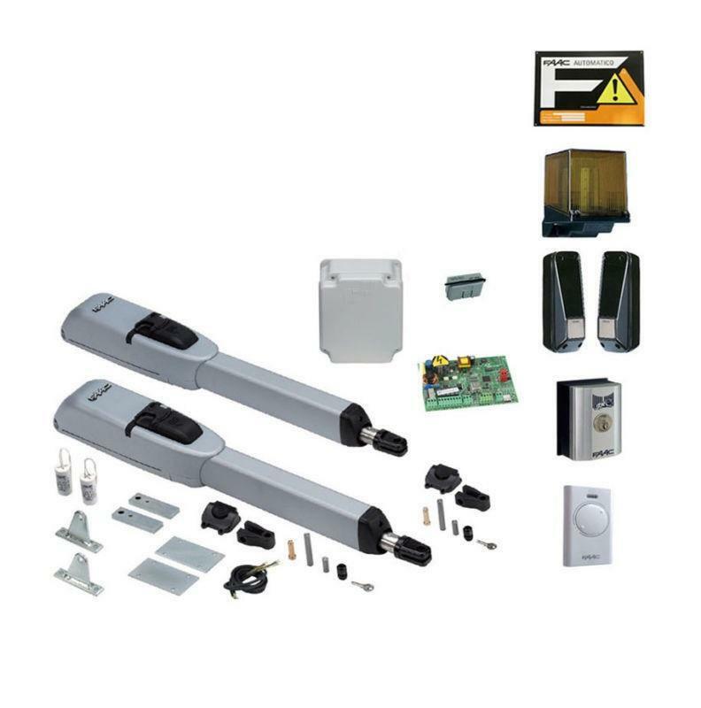 faac faac automazione elettromeccanica master kit 24v safe per cancelli a battente ad uso residenziale 104415144