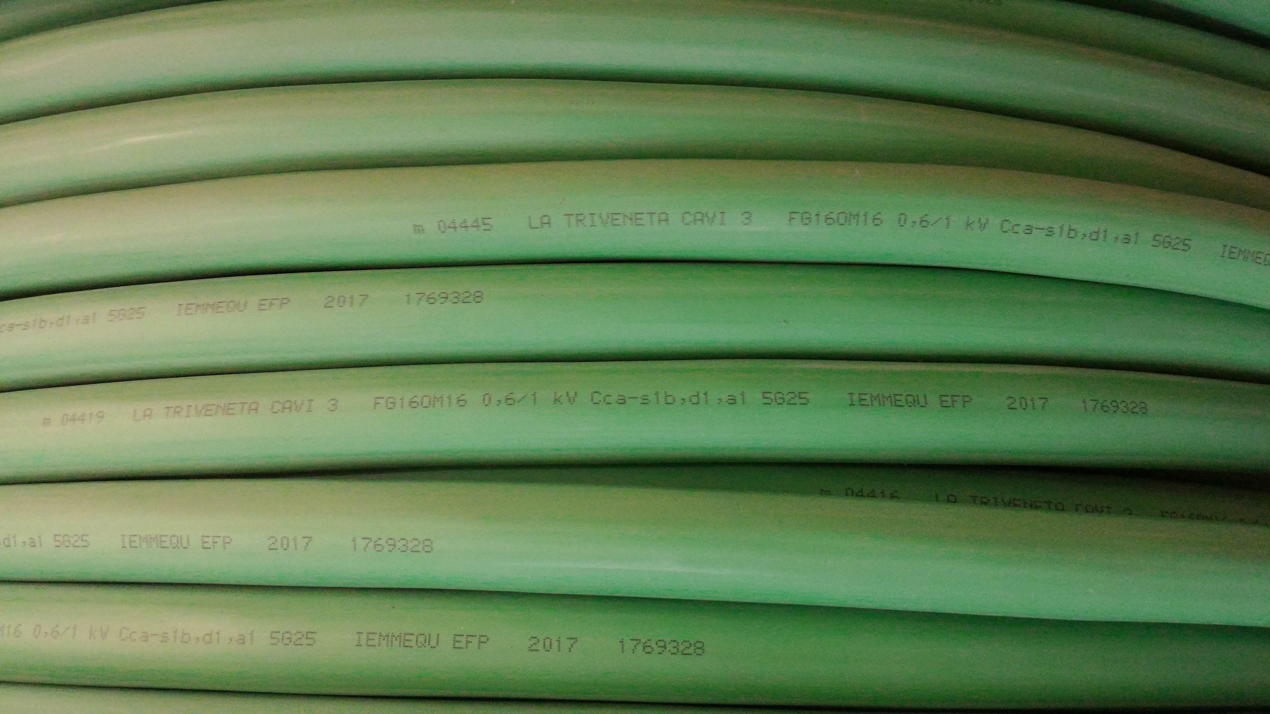 cavi cavi al metro cavo fg16om16 multipolare fg16 verde 5 conduttori da 25mmq con giallo verde fg7om1-5gx25 fg16om16-5gx25