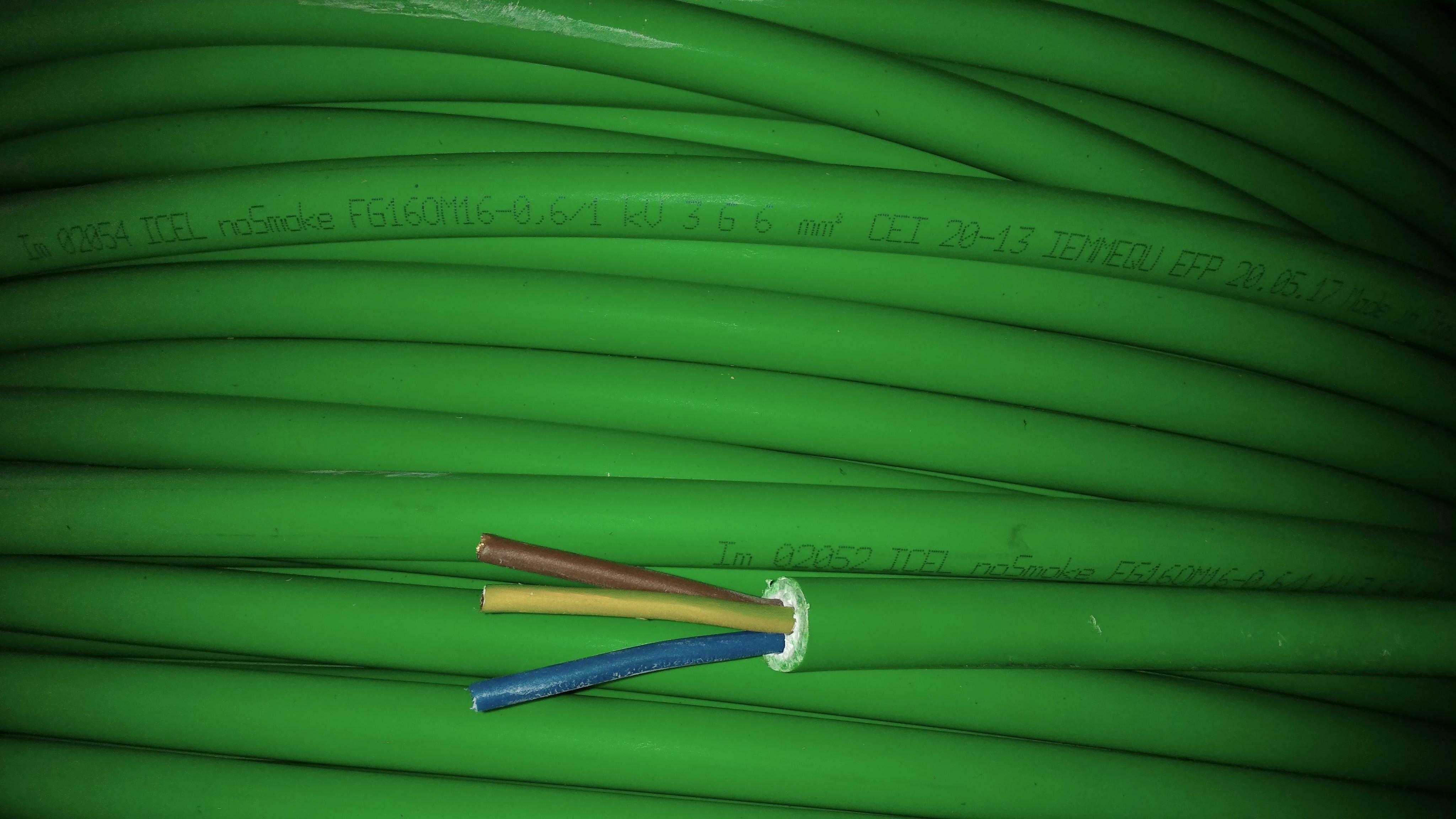 cavi cavi al metro cavo fg16om16 multipolare fg16 verde 3 conduttori da 6mmq con giallo verde fg7om1-3gx6 fg16om16-3gx6