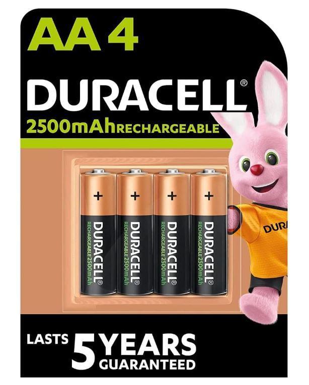 Batteria stilo AA Duracell ricaricabile 2500mah 4 pezzi - DURALOCK/AA/B4 01
