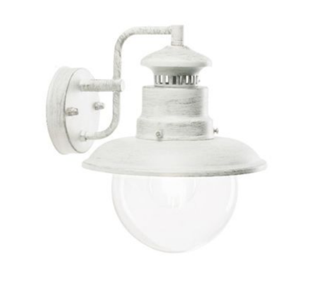 Lampada da parete Sovil Calipso 1xE27 max 60W bianco argento - 590/37 01