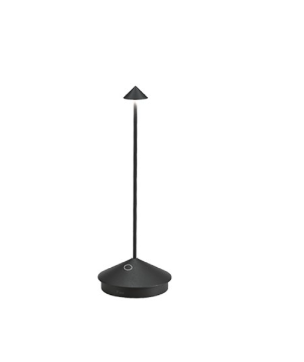 Lampada da tavolo led Zafferano Pina Pro ricaricabile 2200-2700-3000K IP54 2,2W nero -  LD1650D3 01