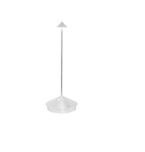 Lampada da tavolo led Zafferano Pina Pro ricaricabile 2200-2700-3000K 2,2W foglia colore argento -  LD1650BFA 01