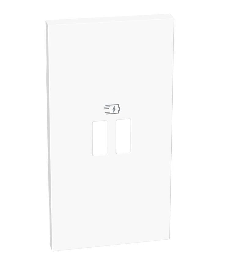 Cover prese USB-C Bticino Living Now 2 moduli bianco - KW12PD 01