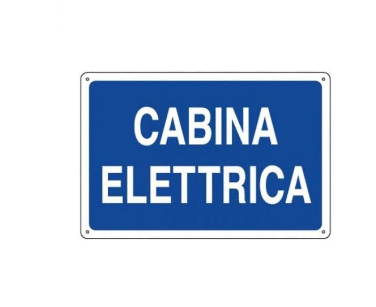 Cartello in alluminio Cartelli Segnalatori testo Cabina Elettrica - EF3139 01