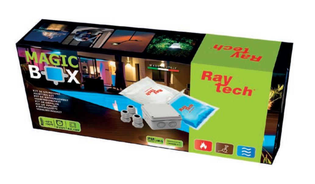 Kit cassetta giunzione Raytech Magic Box con isolante gel grigio - MAGICBOX150 01