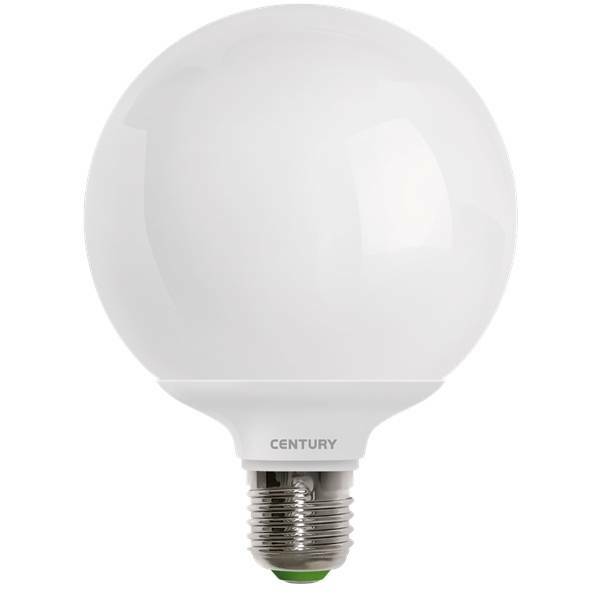 century century lampadina fluorescente globo risparmio energetico 24w e27 luce fredda h2-242764