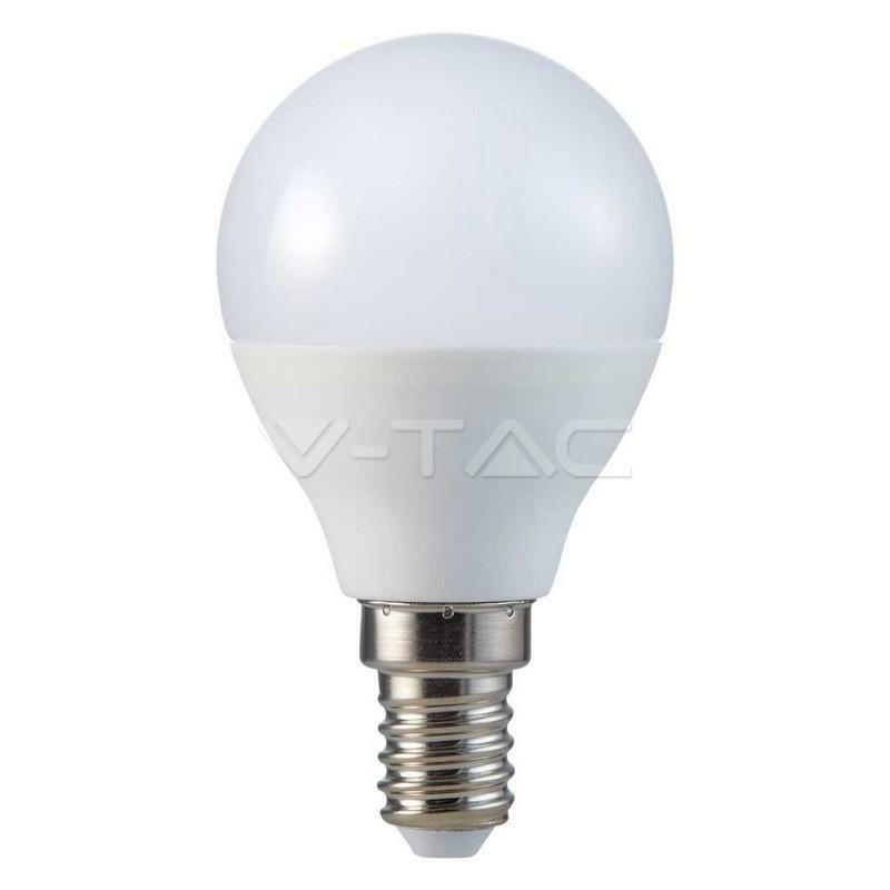 V-TAC V-TAC LAMPADINA SFERA LED 4,5W CHIP SAMSUNG ATTACCO PICCOLO E14 LUCE  NATURALE 4000K VT-225 265