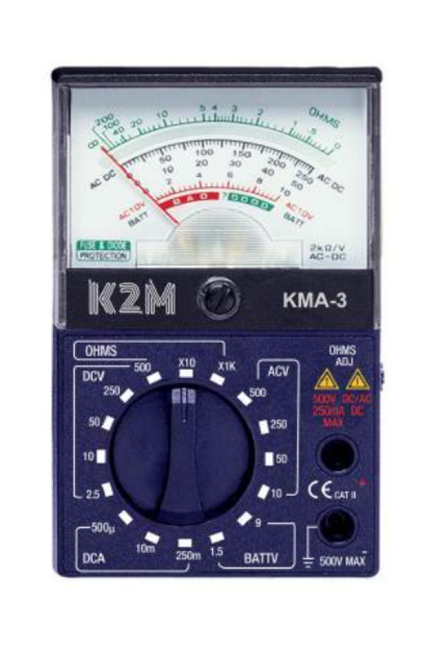 Multimetro analogico K2M 5 funzioni 100x64x35mm - 50095005 01