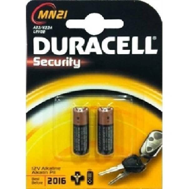 duracell duracell security blister 2 batterie per dispositivi allarme mn21bl/b2