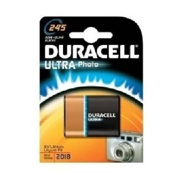 duracell duracell ultra photo pila piatta al litio 6v per fotocamere dl245