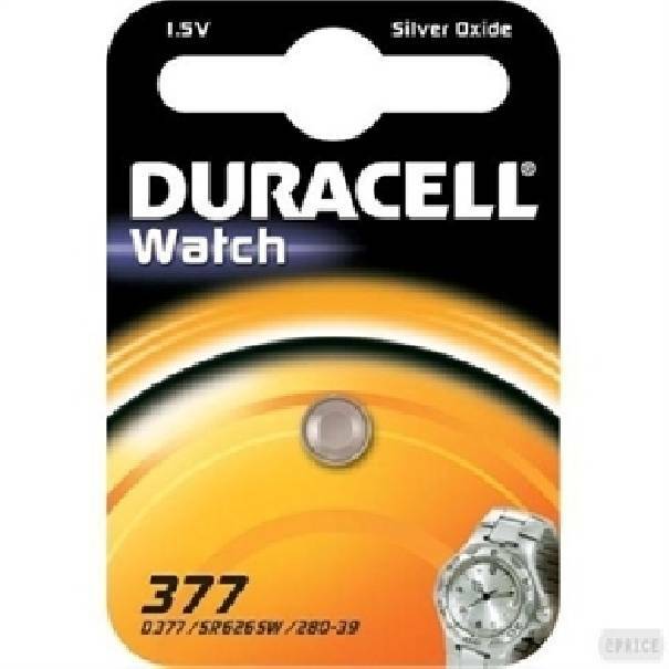 duracell duracell watch pila bottone argento 1,5v per orologi d377