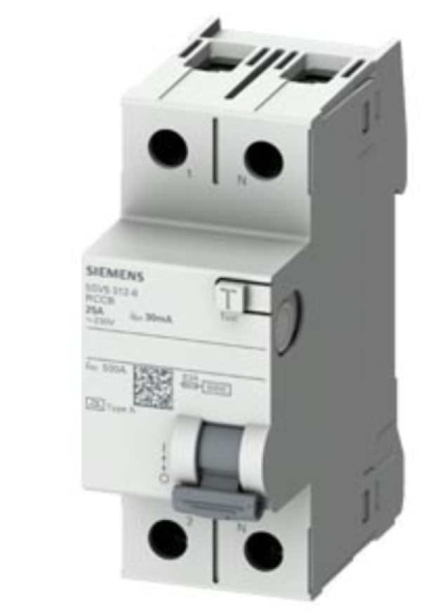 Interruttore automatico differenziale Siemens 2P 30mA - 5SV53120 01