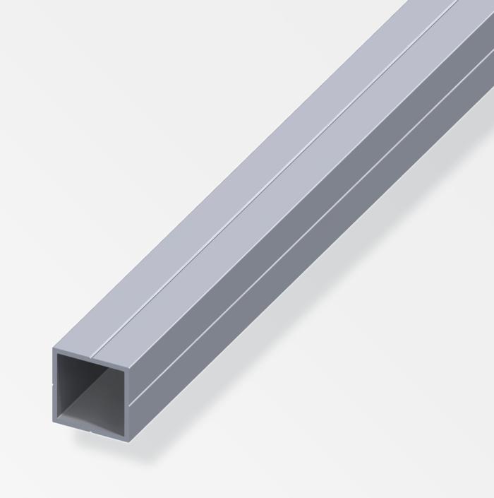 Tubo quadrato Alfer Aluminium 19.5x1.5mm lunghezza 1m - 25168 01